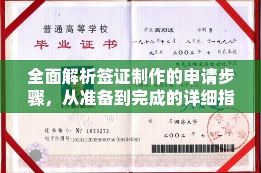 卓尼全面解析签证制作的申请步骤，从准备到完成的详细指南